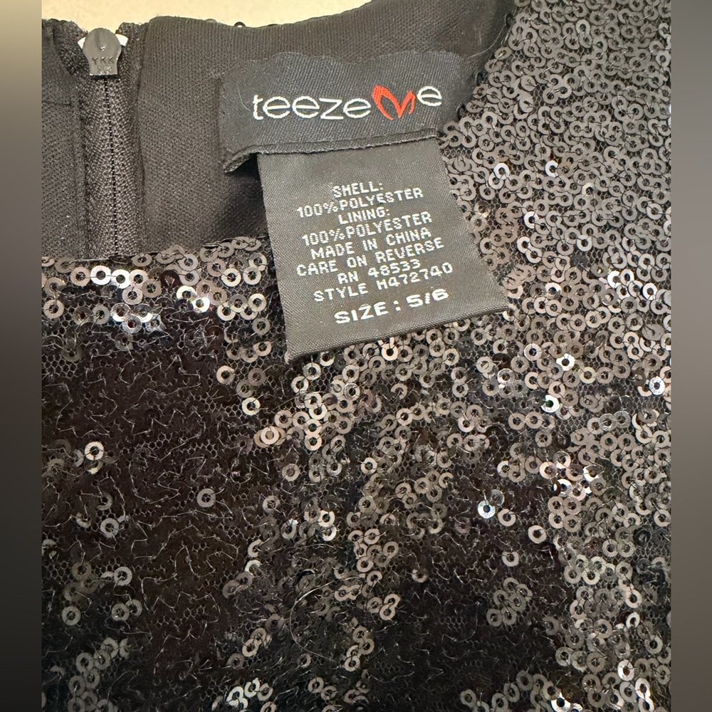 Teeze Me Elegant Black Sequin Dress - Picture 4 of 4